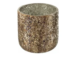 Vela perfumada de 60 horas en tarro de vidrio bronce de 14x14x15 cm