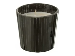 Vela perfumada de 35 horas en tarro de vidrio negro de 12x12x11.5 cm