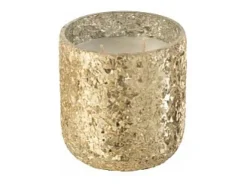 Vela perfumada de 40 horas en un frasco de vidrio dorado de 9x9x10 cm