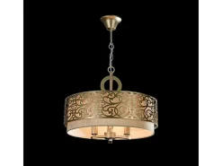 Venera Lámpara Colgante de Techo Cilíndrica Latón, 3 Luces, E14