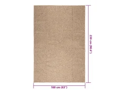 Discount Garden Furniture Veno Alfombra ZIZUR apariencia de yute interior y exterior 160x230 cm Marru00f3n