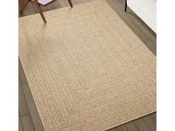 Garden Furniture Veno Alfombra ZIZUR apariencia de yute interior y exterior 60x110 cm Marru00f3n