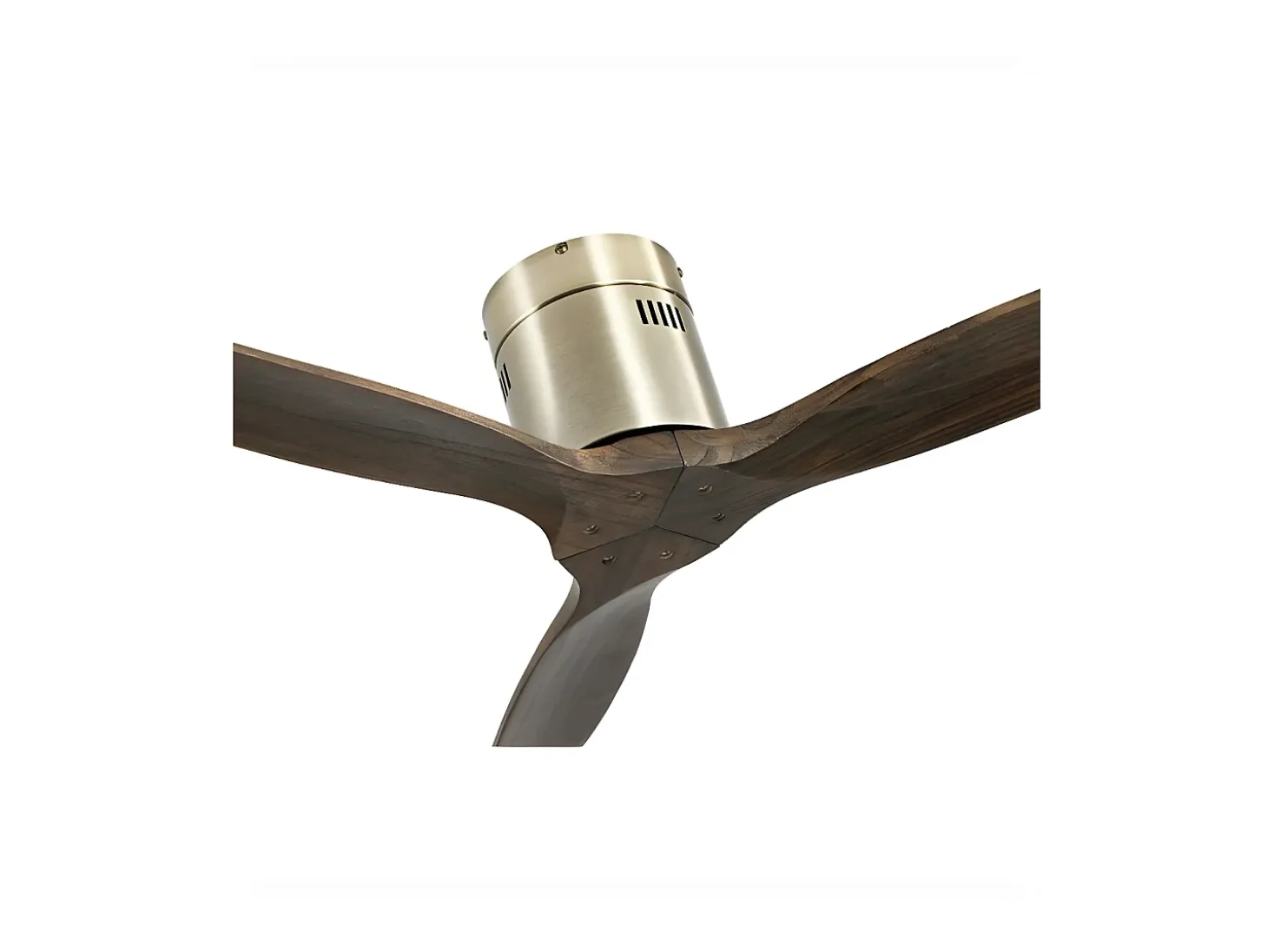 Ventilador Dc Aguilon Dorado Roble Sin Luz Control Remoto Y Temporizador
