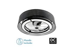 Ventilador Dc Anastasia Negro Led 3 Temperaturas Mando Distancia