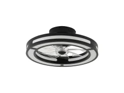 Ventilador Dc Anastasia Negro Led 3 Temperaturas Mando Distancia