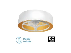 AKUNADECOR Plafón^Ventilador Dc Anuska Led 6 Velocidades 3 Colores Blanco