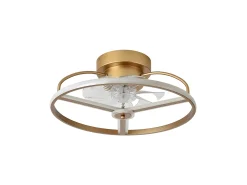 AKUNADECOR Plafón^Ventilador Dc Anuska Dorado Led 6 Velocidades 3 Colores Negro