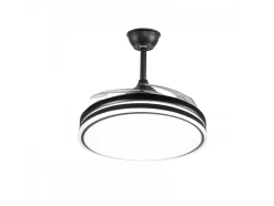 Ventilador Dc Asgard Led Negro 4 Aspas Con Memoria Color