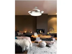 AKUNADECOR Plafón^Ventilador Dc Bayomo L Led Con Memoria De Color Blanco