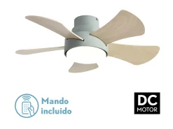 Ventilador Dc Gregario Verde Led 25w Cct Y Control Remoto