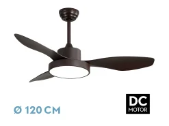 AKUNADECOR Plafón^Ventilador Dc Hayate L Marron Led Memoria De Color Y Temporizador Marru00f3n