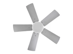 AKUNADECOR Ventilador Dc Marta Niquel Y Led Integrado 36w Memoria Color Plateado