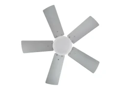 AKUNADECOR Ventilador Dc Marta Niquel Y Led Integrado 36w Memoria Color Plateado
