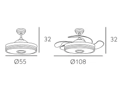 Ventilador Dc Matanuska Niquel Con Altavoz Y Conectividad Bluetooth