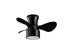 Ventilador Dc Natasha Negro Cañizo Led Control Remoto Cct Regulable