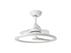 Ventilador Dc Tatiana Blanco Oxido Led Integrado 3temperaturas Mando Distancia