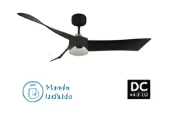 Ventilador Dc Tempel Negro Led Cct Regulable Con Inverter