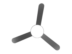 AKUNADECOR Plafón^Ventilador Dc Umi Led 3 Temperaturas Y Control Remoso Gris