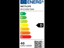 Ventilador de techo LED NETTLIFE con iluminación - 40 W, silencioso, negro, con control remoto, temporizador regulable de 6 velocidades