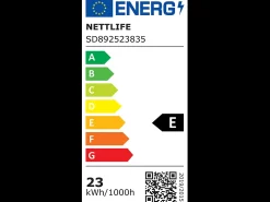 Ventilador de techo NETTLIFE con iluminación y control remoto LED 23W regulable silencioso 70CM verano/invierno temporizador de 6 velocidades