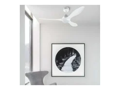 Ventilador Modelo Polaris Led Con Motor Dc Acabado Blanco