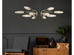 Maytoni Lámpara Suspendida^Ventura Lámpara Colgante de Techo Oro Mate, 12 Luces, G9 Dorado