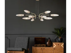 Maytoni Lámpara Suspendida^Ventura Lámpara Colgante de Techo Oro Mate, 12 Luces, G9 Dorado