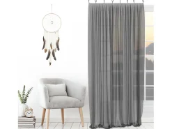 Soleil d'ocre Visillo con anillos 135x250 cm SPIRIT grey Gris