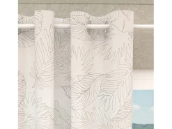 Soleil d'ocre Ropa De Casa^Visillo con ojales con ojales 135x250 cm CELIA taupe, por Topo