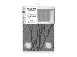 Visillo con ojales ventanal 280x250 cm LIANE gris, por Soleil d'ocre