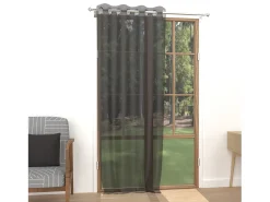 Soleil d'ocre Visillo con ojales 135x250 cm ALIX Negro