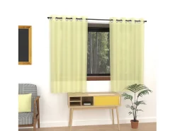 Soleil d'ocre Visillo con ojales 135x180 cm ALIX lima Verde