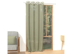 Best Soleil d'ocre Visillo con ojales 135x250 cm ALIX caqui , por Verde