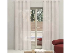 Soleil d'ocre Ropa De Casa^Visillo con ojales 135x250 cm CHARLIE, por Rojo
