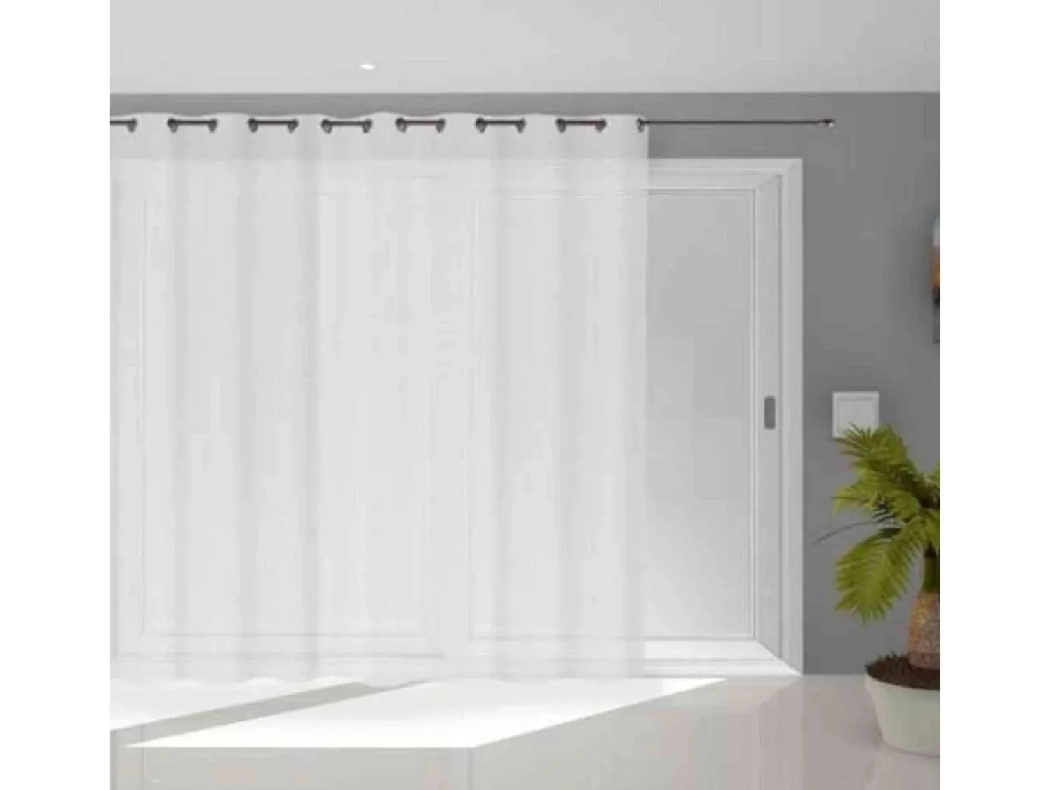 Best Soleil d'ocre Visillo con ojales 280x250 cm DOLLY , por Blanco