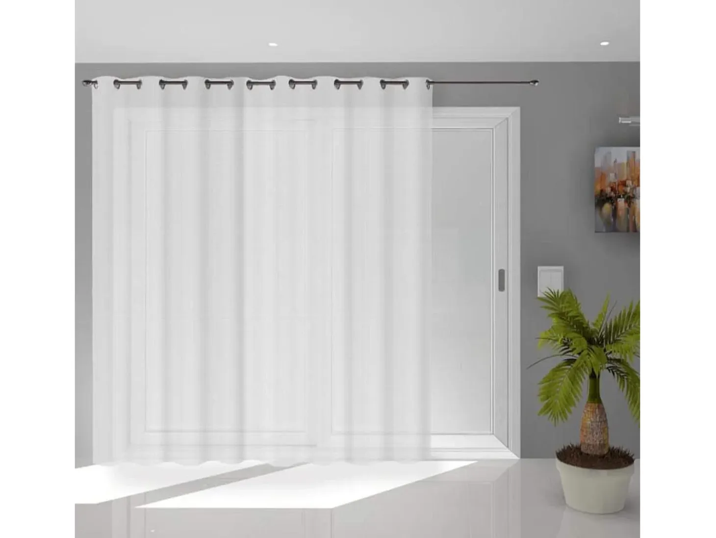 Visillo con ojales 280x250 cm NOEMIE blanco, por Soleil d'Ocre
