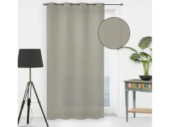 Soleil d'ocre Ropa De Casa^Visillo con ojales 135x250 cm NOEMIE taupe, por Topo