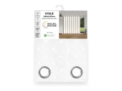 Best Soleil d'ocre Visillo con ojales 280x250 cm PAULINE, por Blanco