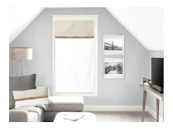 Soleil d'ocre Ropa De Casa^Visillo de algodón 60X90 cm CANDICE, por Beige