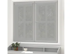 Soleil d'ocre Ropa De Casa^Visillo de lino breeze breeze 60x120 cm LINO , por Gris