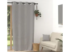 Soleil d'ocre Ropa De Casa^Visillo de lino con ojales 135x250 cm LINO , por Gris