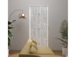 Clearance Soleil d'ocre Visillo para puerta ventana 90x200 cm LOUANE, por Blanco