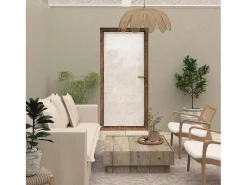 Clearance Soleil d'ocre Visillo para puerta ventana 90x200 cm CELIA taupe, por Topo