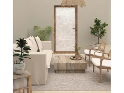 Soleil d'ocre Visillo para puerta ventana 90x200 cm CELIA caqui, por Verde