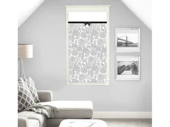 Soleil d'ocre Ropa De Casa^Visillo para ventana algodón 60x120 cm BLACK DRESS Gris