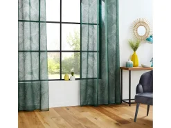 Visillo tamizante estampado hojas