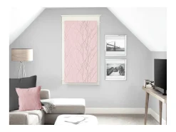 Soleil d'ocre Ropa De Casa^Visillo 45x90 cm LIANE rose, por Rosa