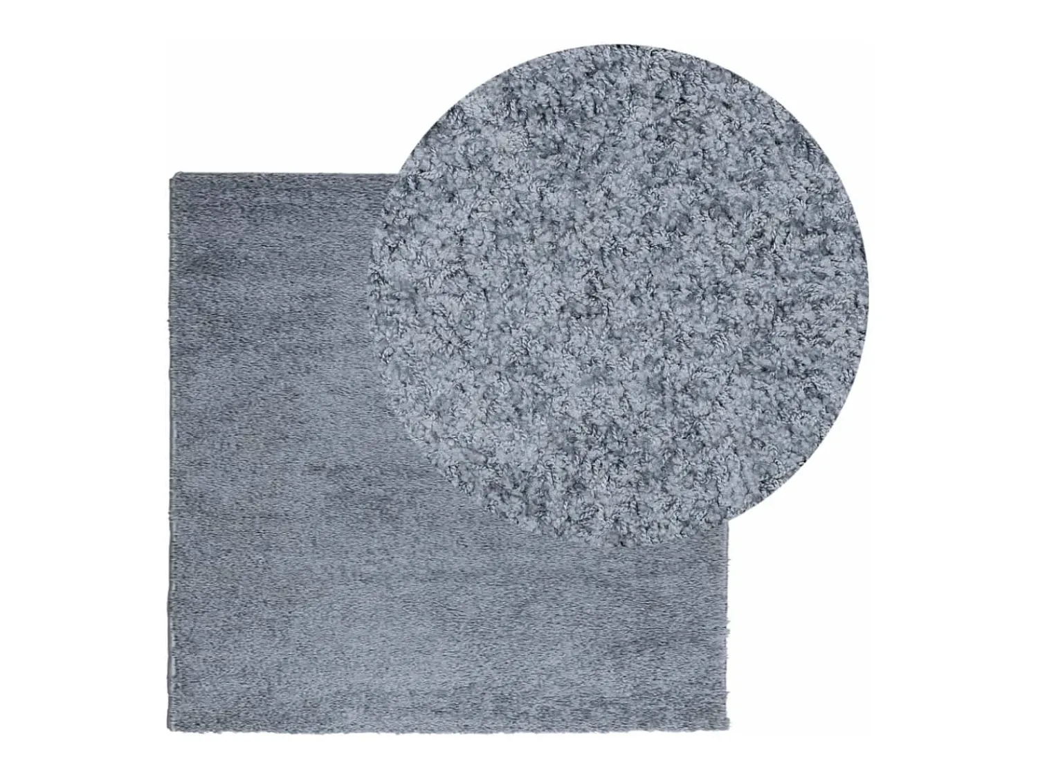 Garden Furniture Vito Alfombra peluda de pelo largo moderna PAMPLONA 160x160 cm Azul