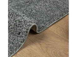 Vito Alfombra peluda de pelo largo moderna PAMPLONA verde 80x200 cm