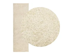 Outlet Garden Furniture Vito Alfombra peluda de pelo largo moderna PAMPLONA dorado 80x250 cm Multicolor